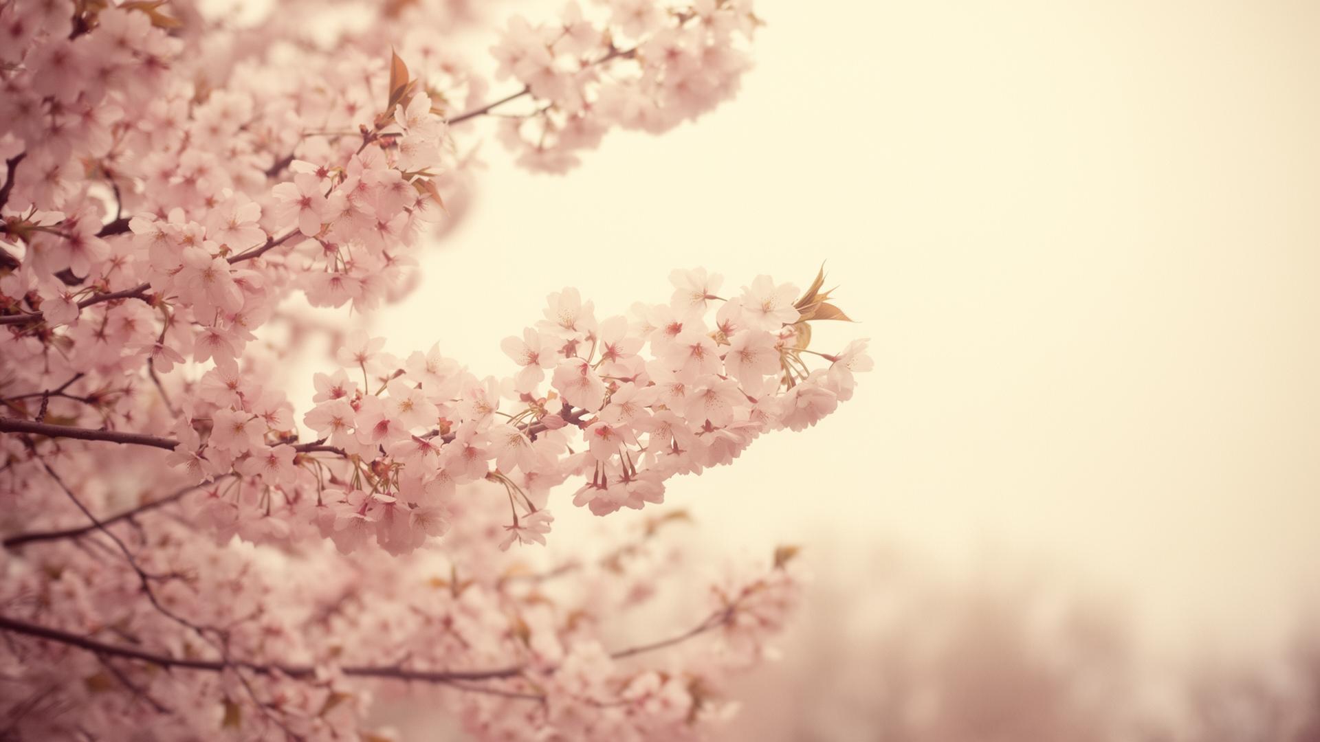 Cherry blossom landscape